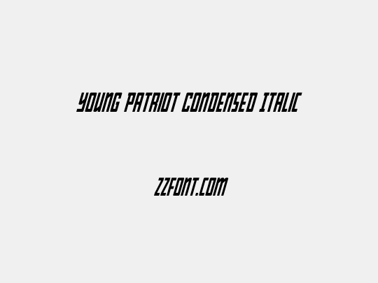 Young Patriot Condensed Italic