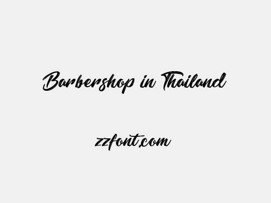 Barbershop in Thailand