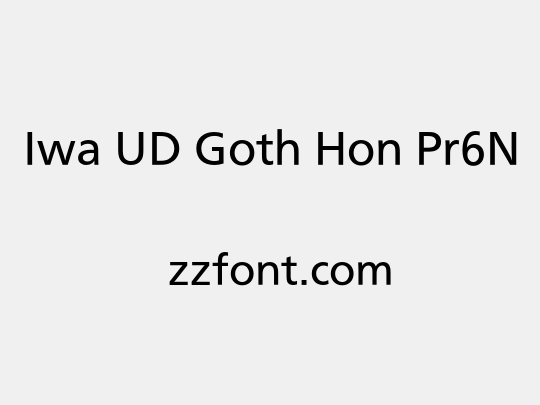 Iwa UD Goth Hon Pr6N