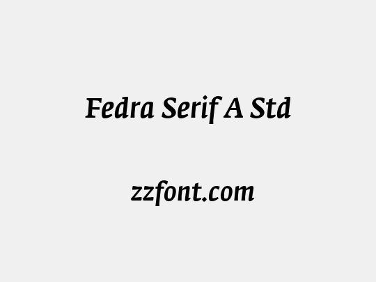 Fedra Serif A Std