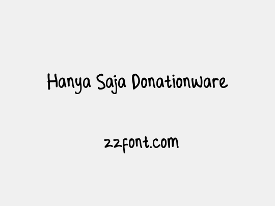 Hanya Saja Donationware