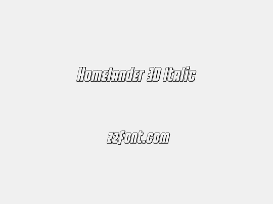 Homelander 3D Italic