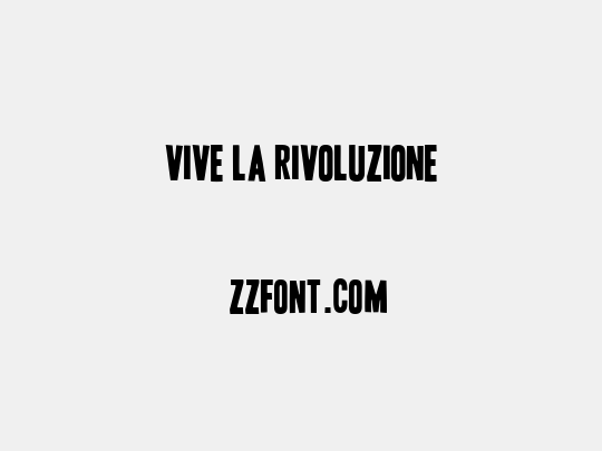 Vive la Rivoluzione