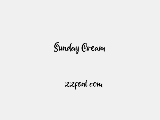 Sunday Cream