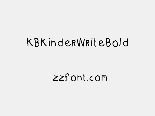 KBKinderWriteBold