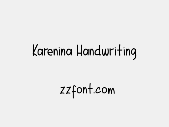 Karenina Handwriting