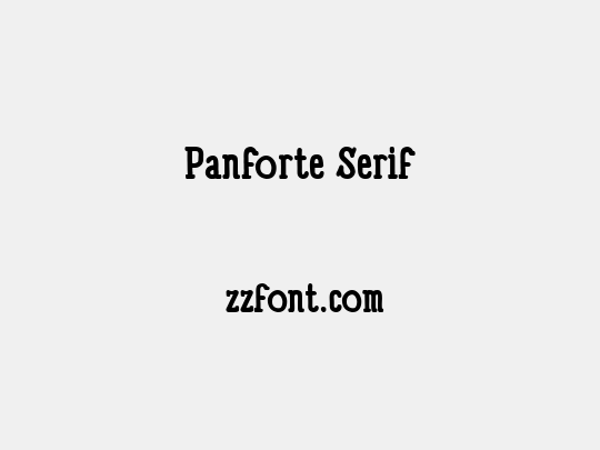 Panforte Serif