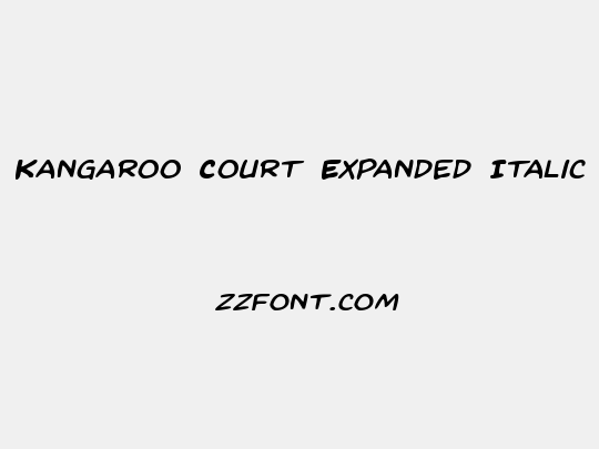 Kangaroo Court Expanded Italic
