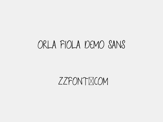 Orla Fiola Demo Sans