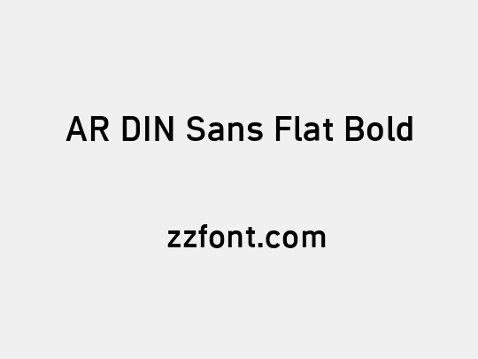 AR DIN Sans Flat Bold