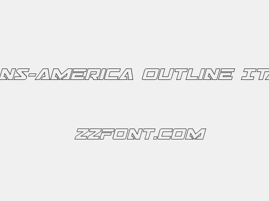 Trans-America Outline Italic