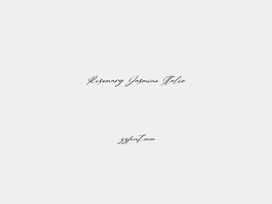 Rosemary Jasmine Italic