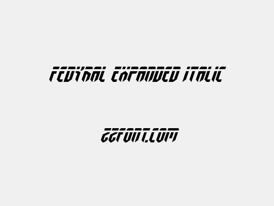 Fedyral Expanded Italic