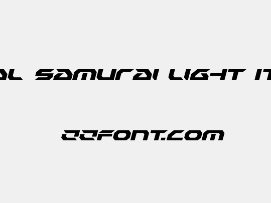 Royal Samurai Light Italic