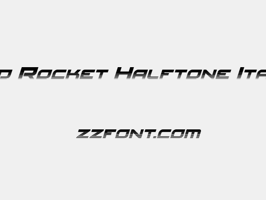 Red Rocket Halftone Italic