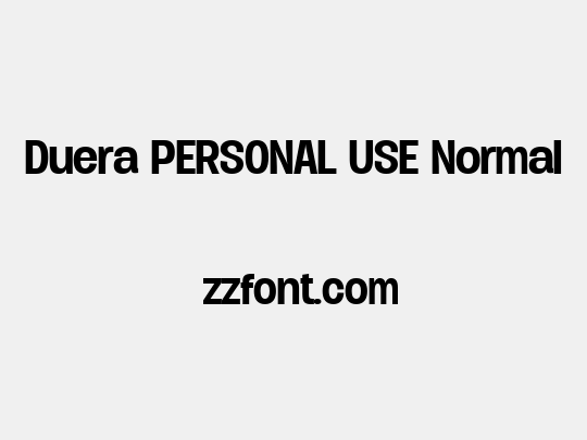 Duera PERSONAL USE Normal