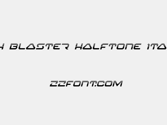 4114 Blaster Halftone Italic