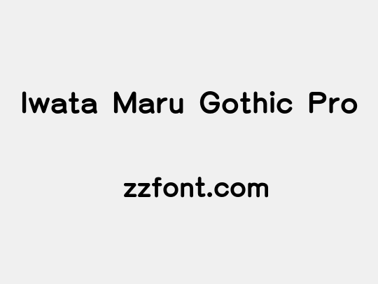 Iwata Maru Gothic Pro