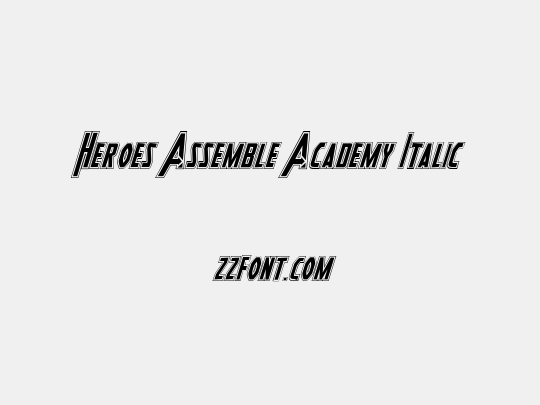 Heroes Assemble Academy Italic