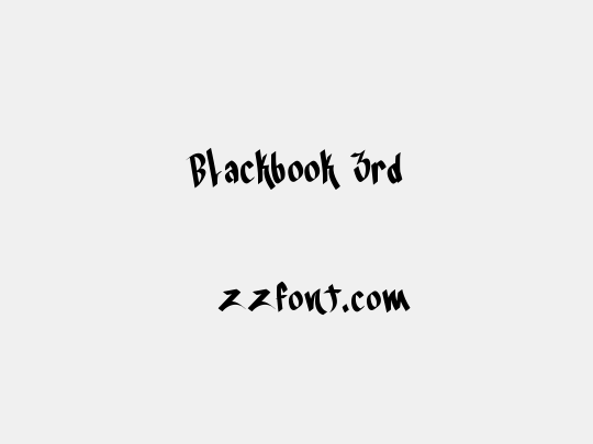Blackbook 3rd