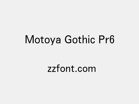 Motoya Gothic Pr6