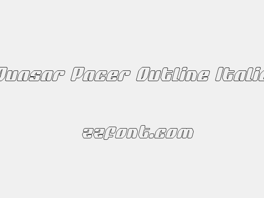 Quasar Pacer Outline Italic