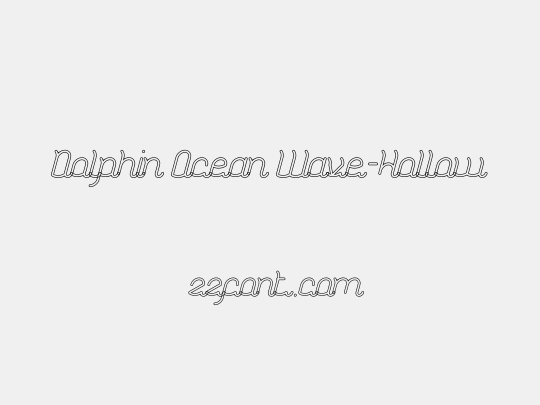 Dolphin Ocean Wave-Hollow
