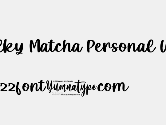 Milky Matcha Personal Use