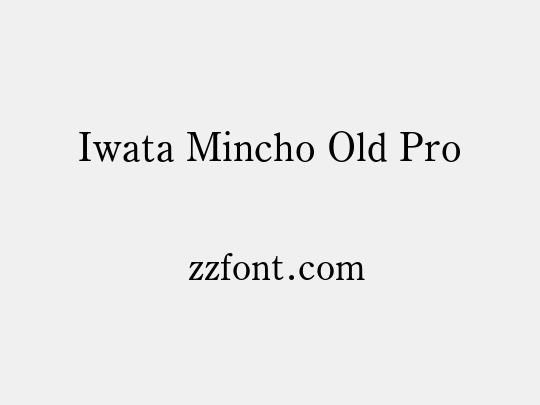 Iwata Mincho Old Pro