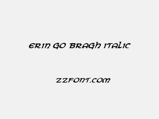 Erin Go Bragh Italic