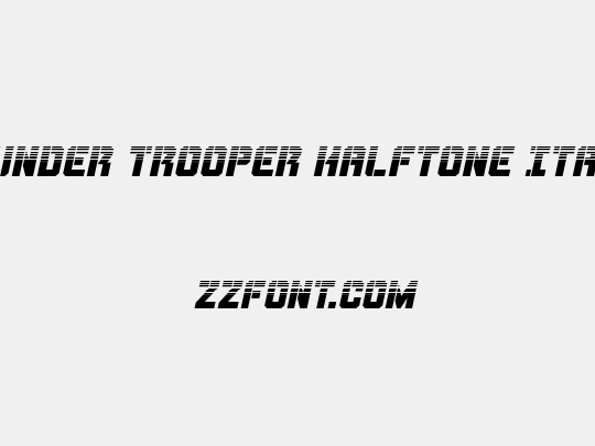 Thunder Trooper Halftone Italic