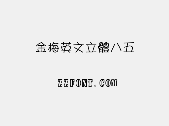 金梅英文立體八五