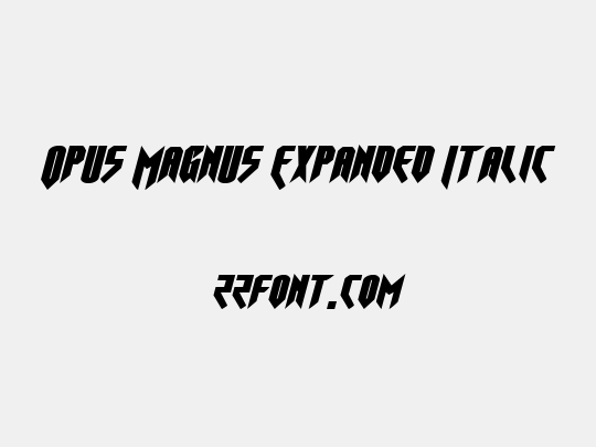 Opus Magnus Expanded Italic
