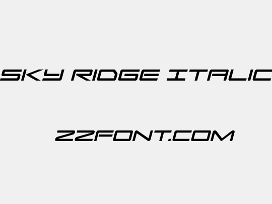Sky Ridge Italic