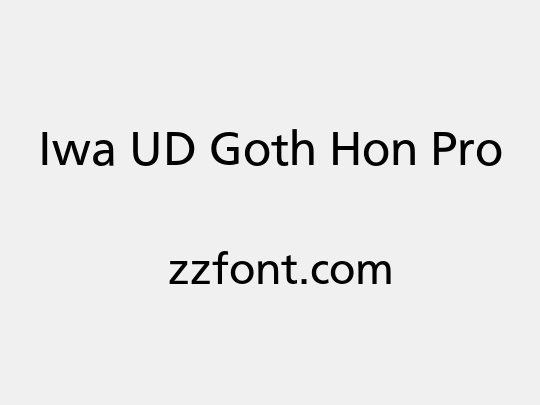 Iwa UD Goth Hon Pro