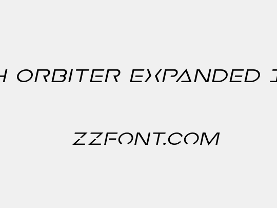 Earth Orbiter Expanded Italic