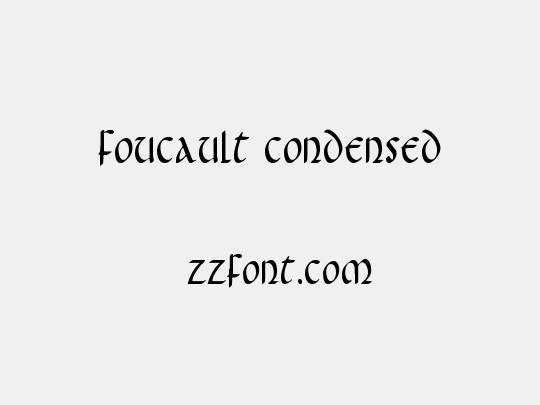 Foucault Condensed