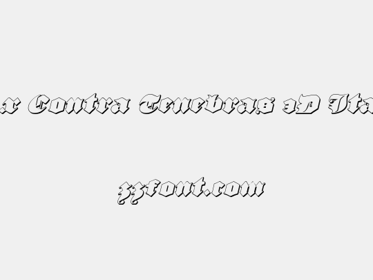 Lux Contra Tenebras 3D Italic