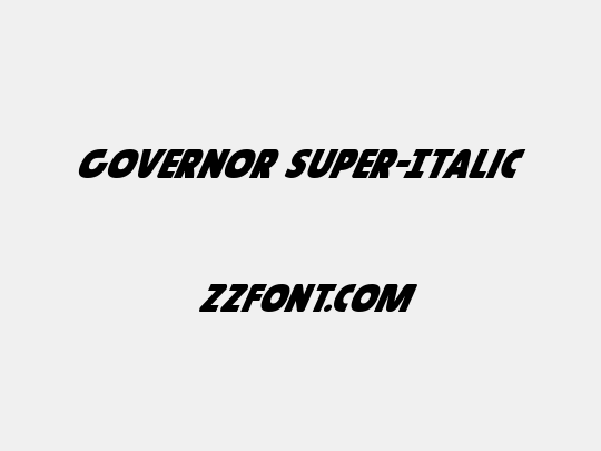 Governor Super-Italic