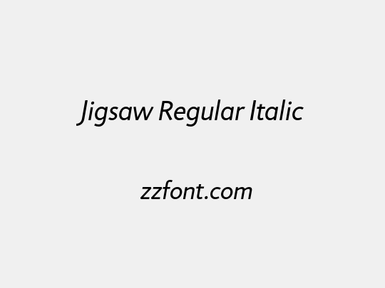 Jigsaw Regular Italic