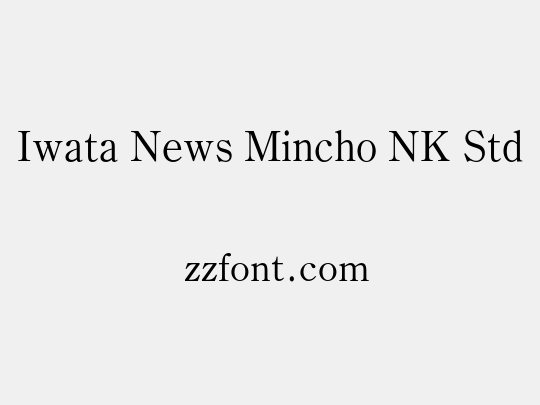 Iwata News Mincho NK Std