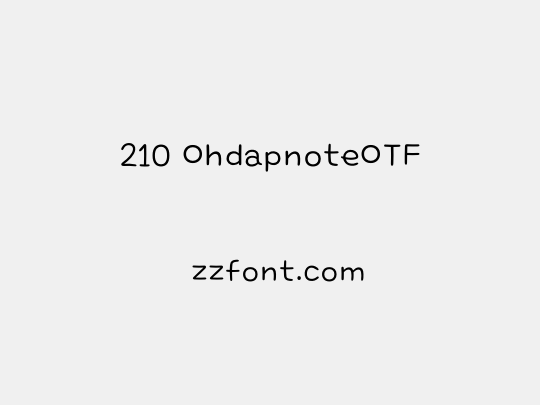 210 OhdapnoteOTF