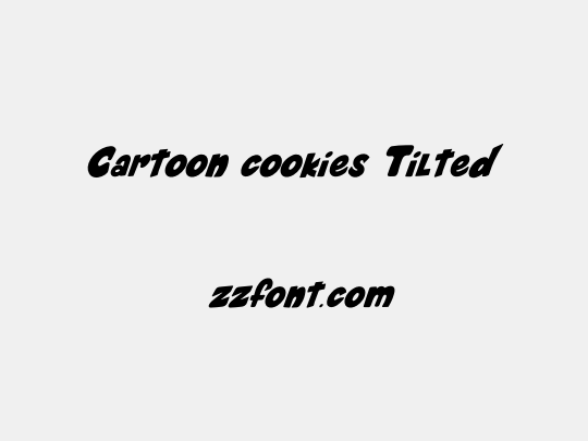 Cartoon cookies Tilted