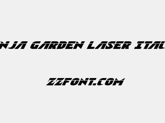 Ninja Garden Laser Italic