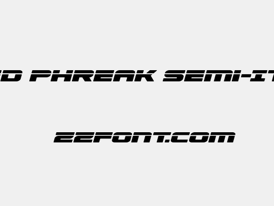 Speed Phreak Semi-Italic