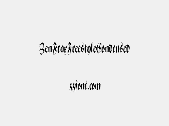 ZenFraxFreestyleCondensed