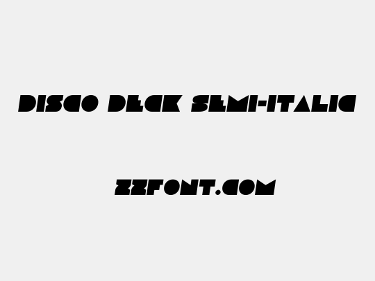 Disco Deck Semi-Italic
