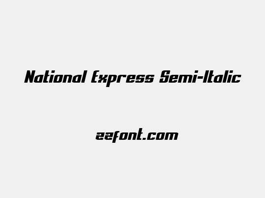 National Express Semi-Italic