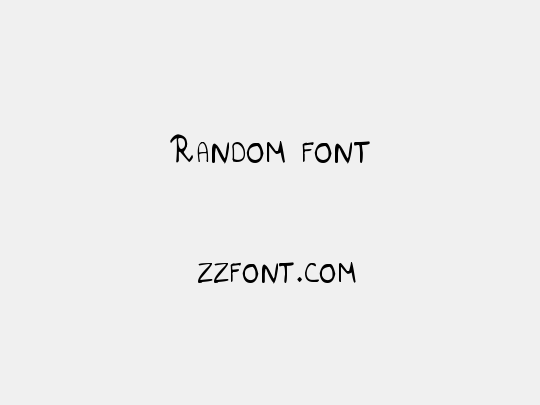 Random font