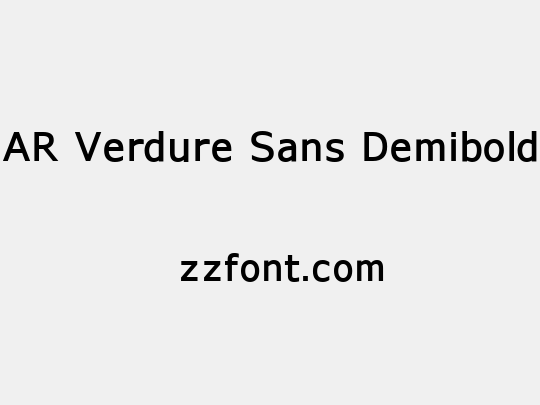 AR Verdure Sans Demibold